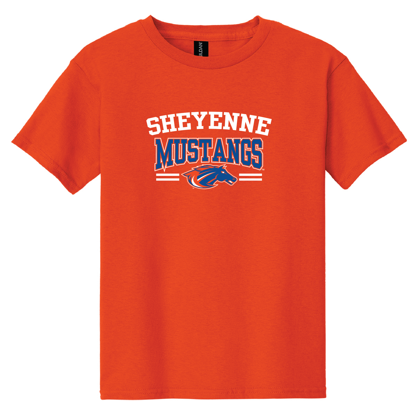 Mustangs Gildan® Youth 100% Cotton T-Shirt (5000b)
