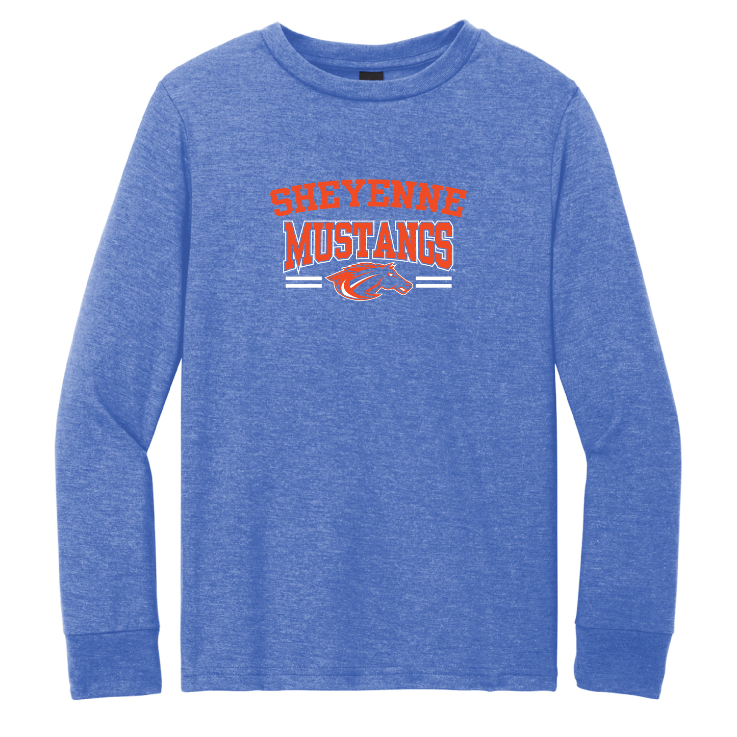 Mustangs District® Youth Perfect Tri® Long Sleeve Tee (DT132Y)
