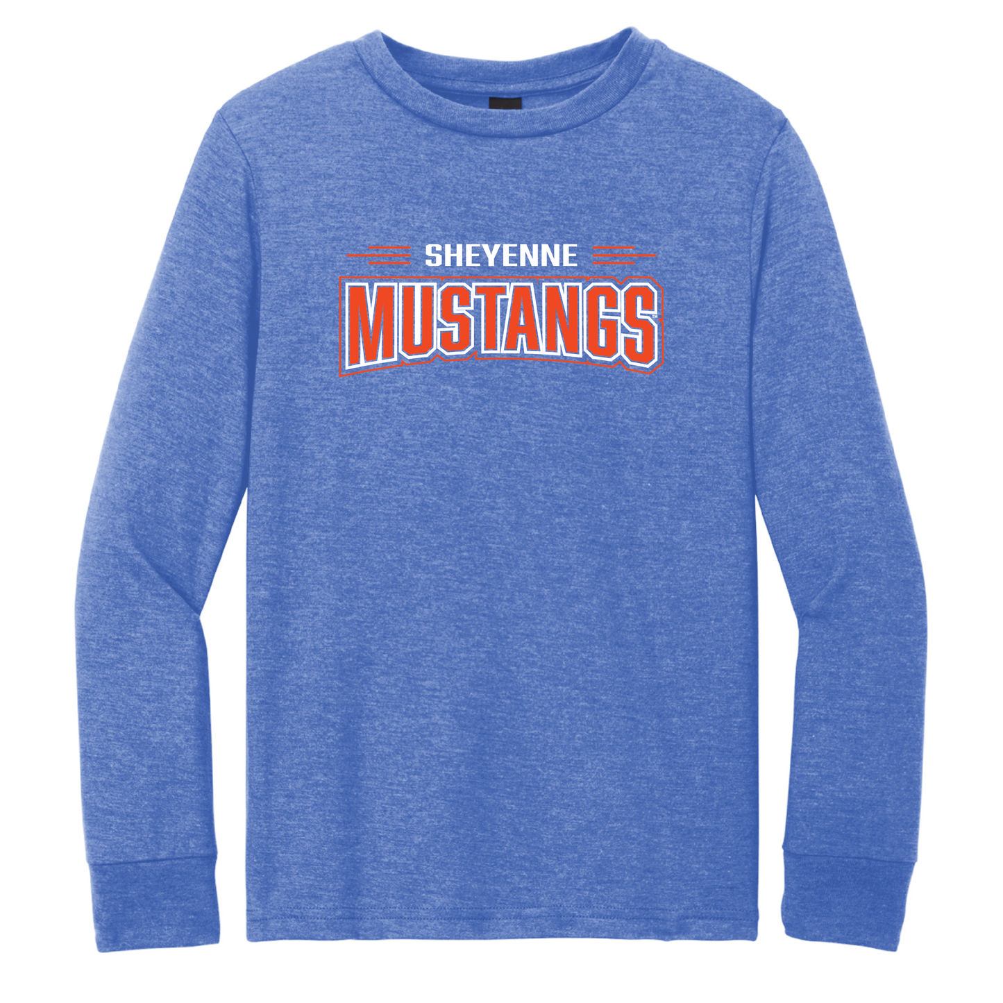 Mustangs District® Youth Perfect Tri® Long Sleeve Tee (DT132Y)