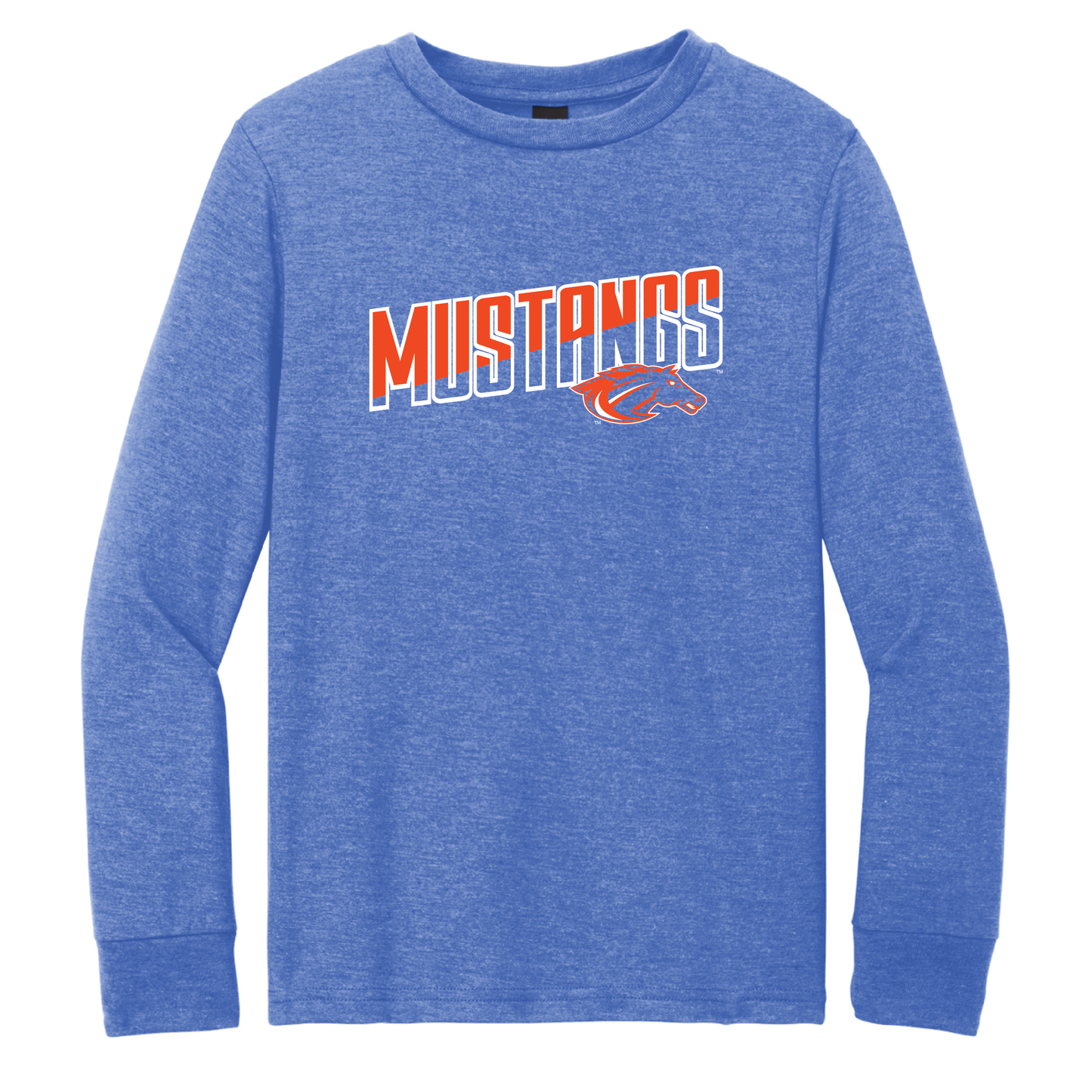 Mustangs District® Youth Perfect Tri® Long Sleeve Tee (DT132Y)