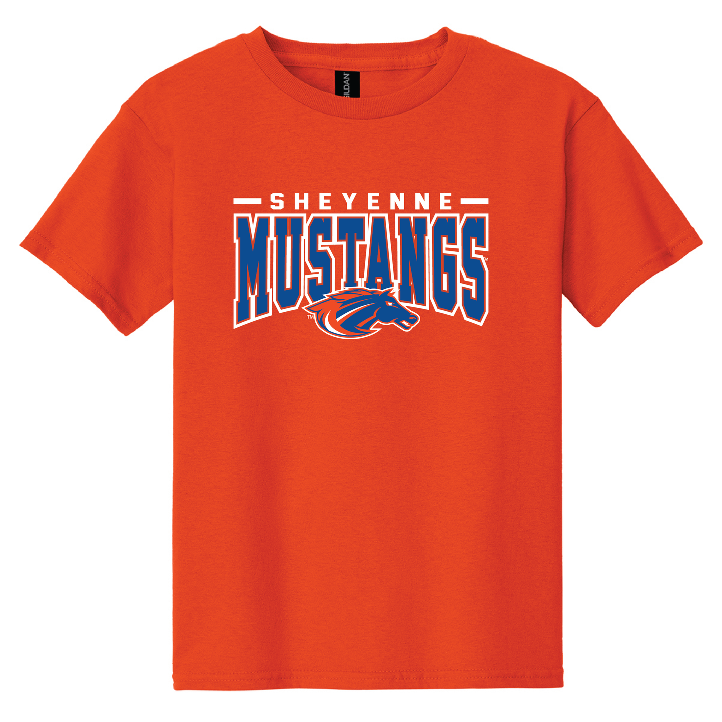 Mustangs Gildan® Youth 100% Cotton T-Shirt (5000b)