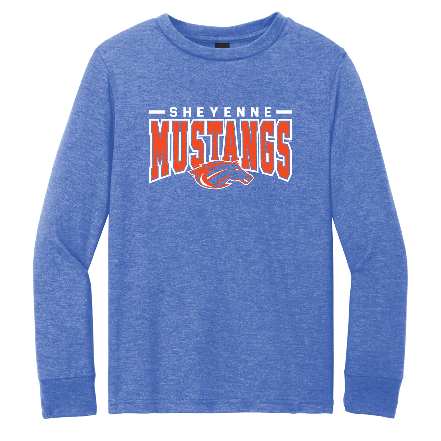 Mustangs District® Youth Perfect Tri® Long Sleeve Tee (DT132Y)