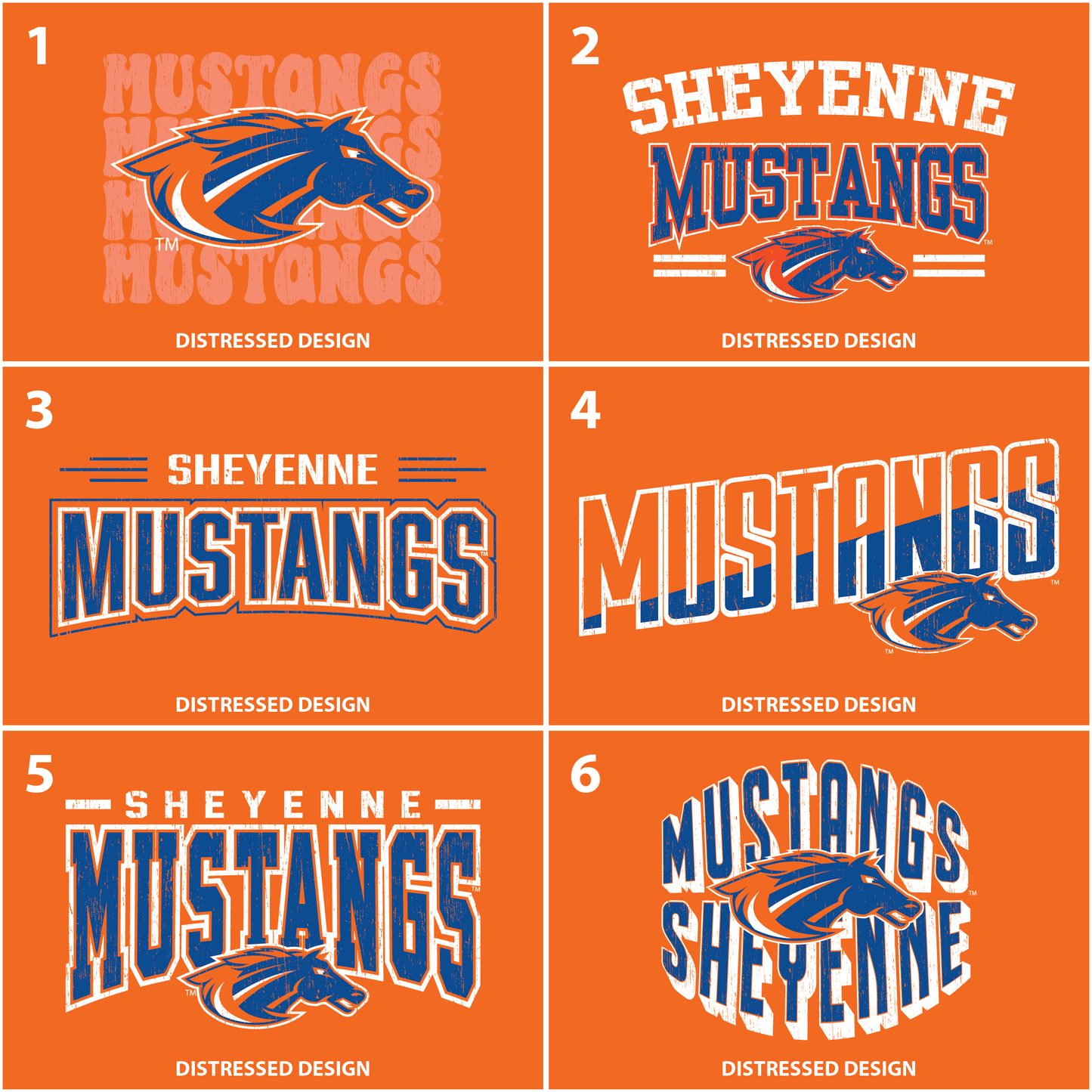 Mustangs Comfort Colors® Heavyweight Ring Spun Long Sleeve Tee (6014)