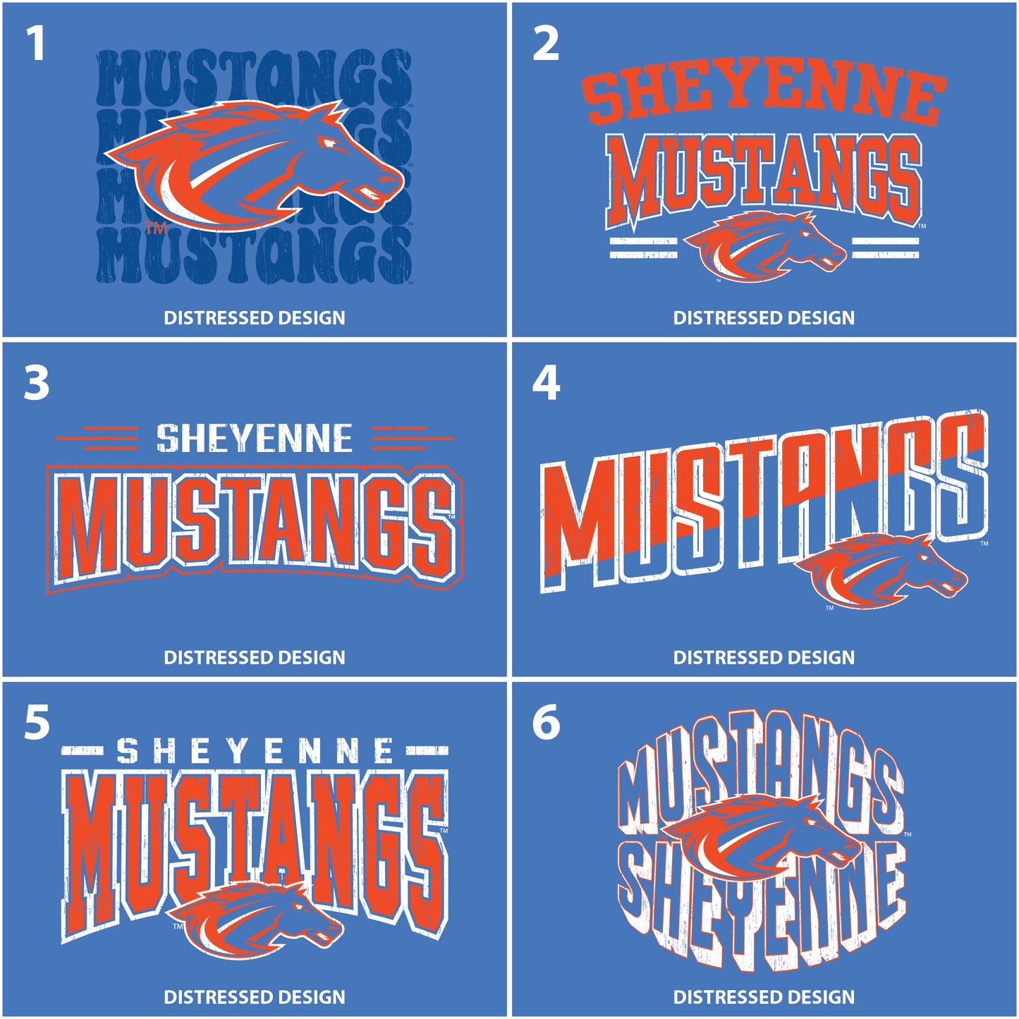 Mustangs Comfort Colors® Heavyweight Ring Spun Tee (1717)
