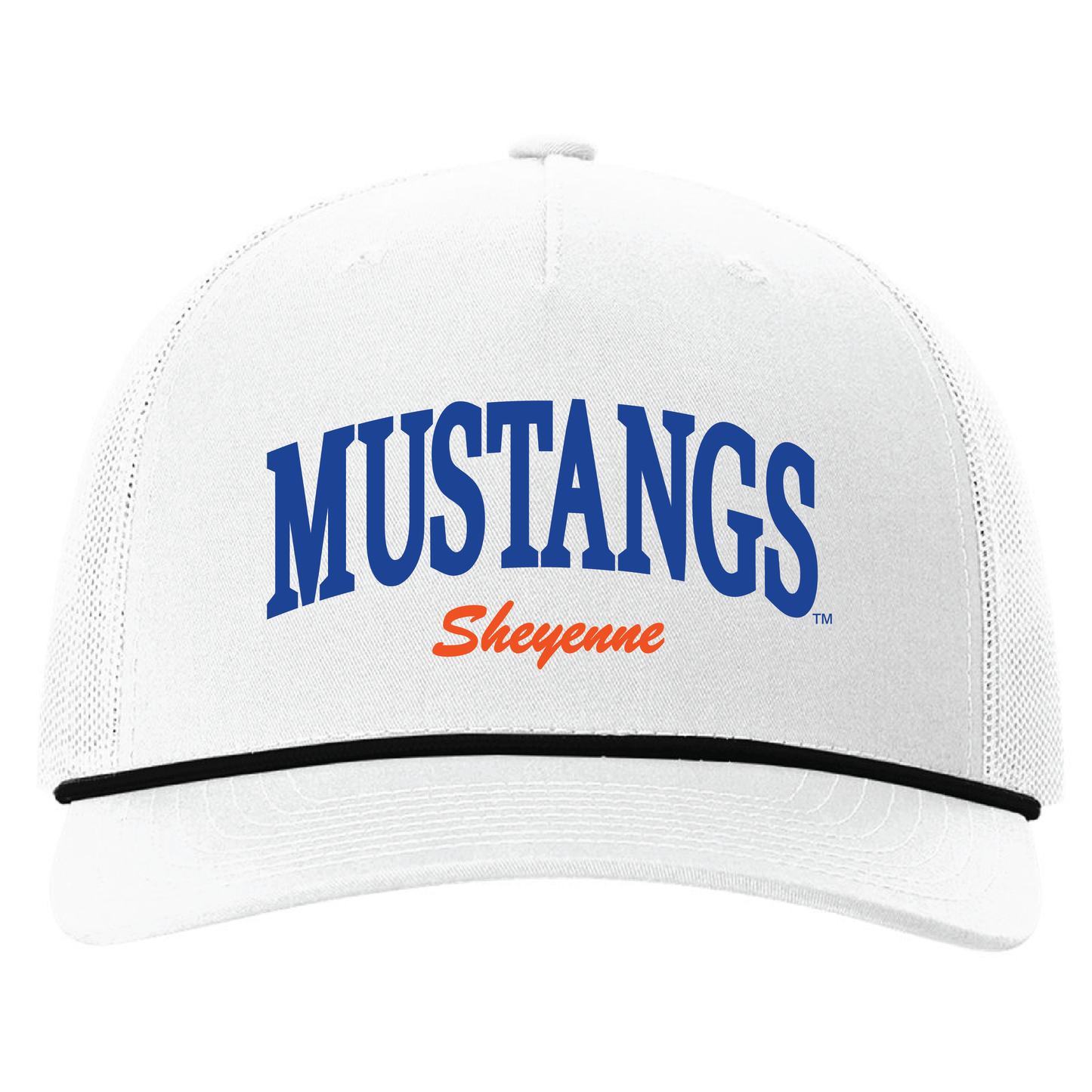 MUSTANGS 5 PANEL CAP W/ROPE 0524