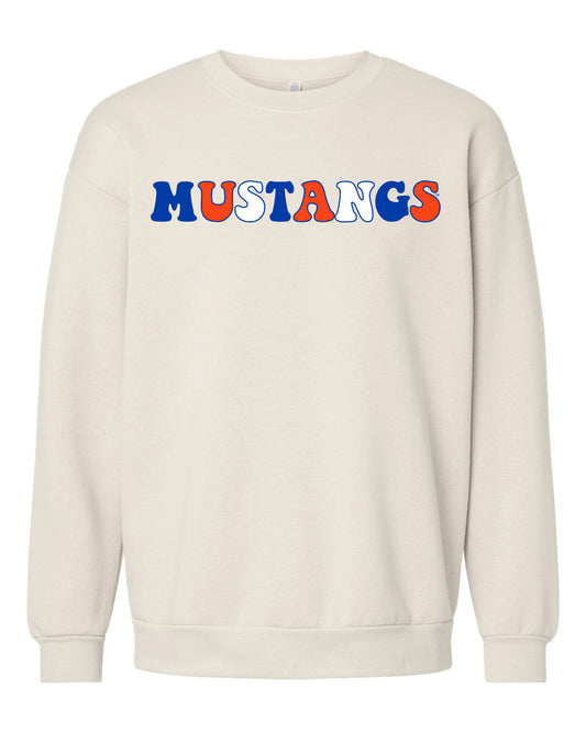 MUSTANGS WMNS FLEECE CREW 0524