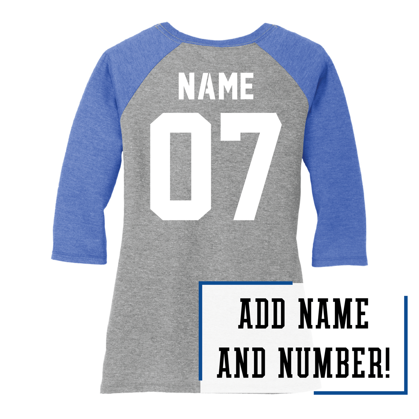 Mustangs District® Women’s 3/4-Sleeve Raglan (DM136L)