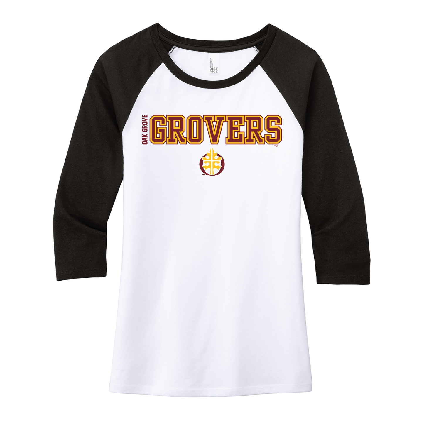 Oak Grove District® Women’s 3/4-Sleeve Raglan (DM136L)