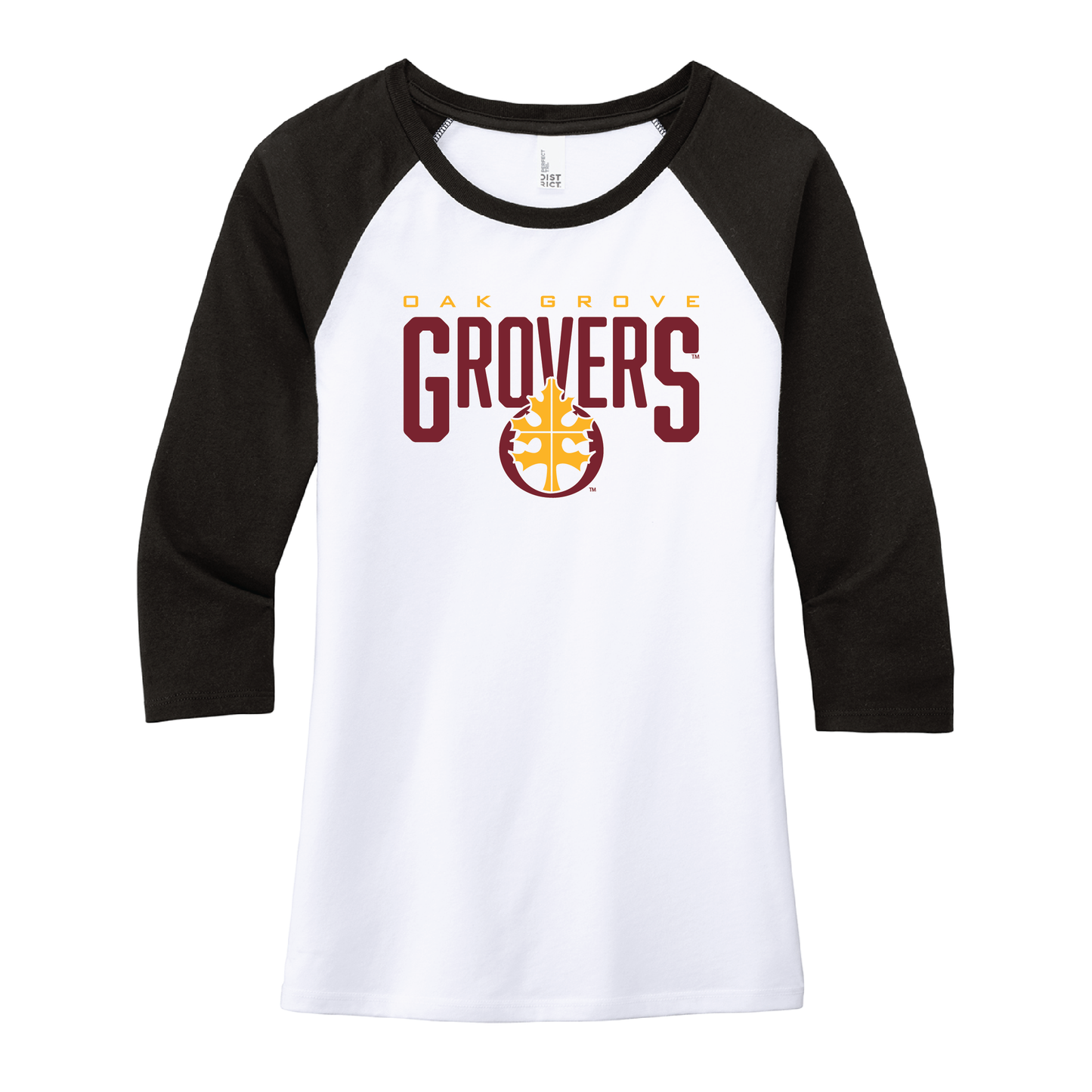 Oak Grove District® Women’s 3/4-Sleeve Raglan (DM136L)