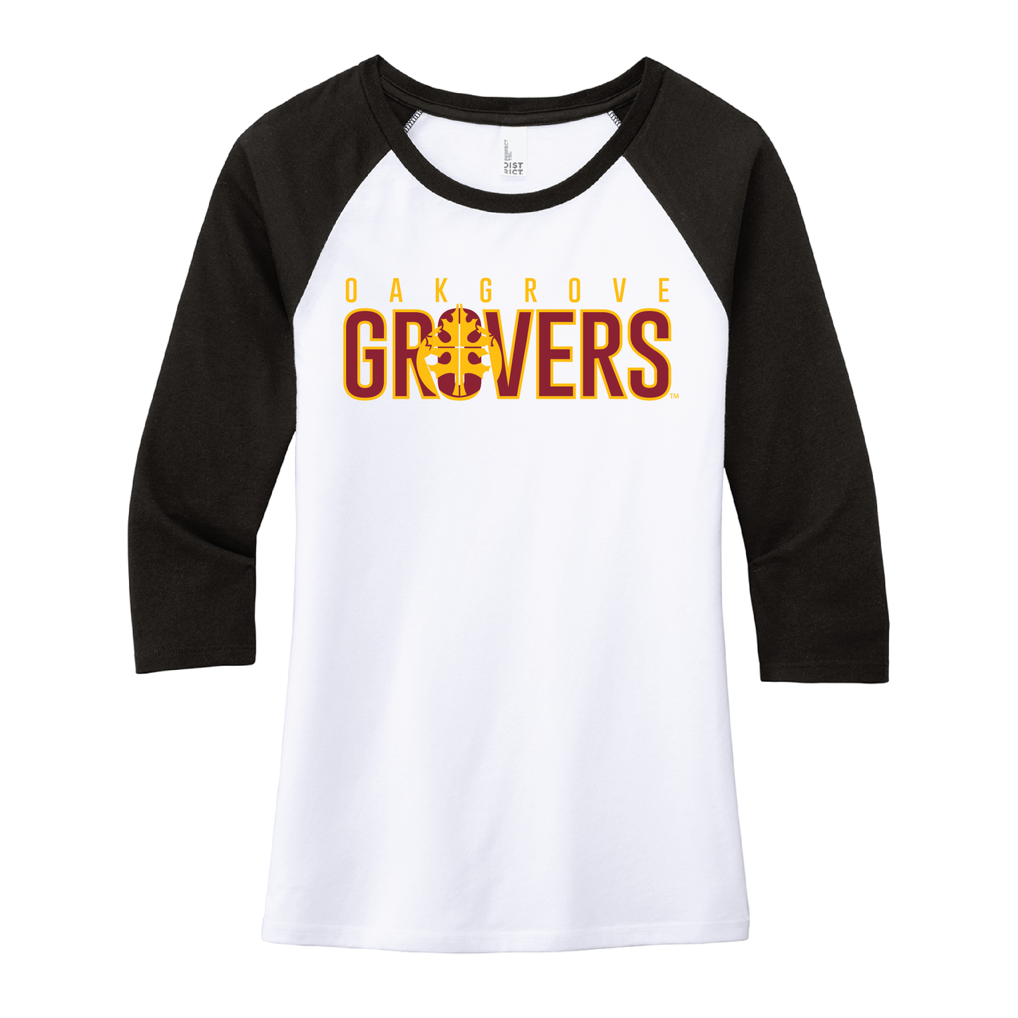Oak Grove District® Women’s 3/4-Sleeve Raglan (DM136L)