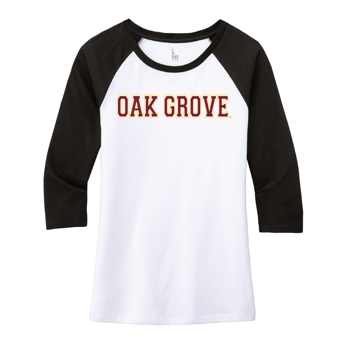 Oak Grove District® Women’s 3/4-Sleeve Raglan (DM136L)