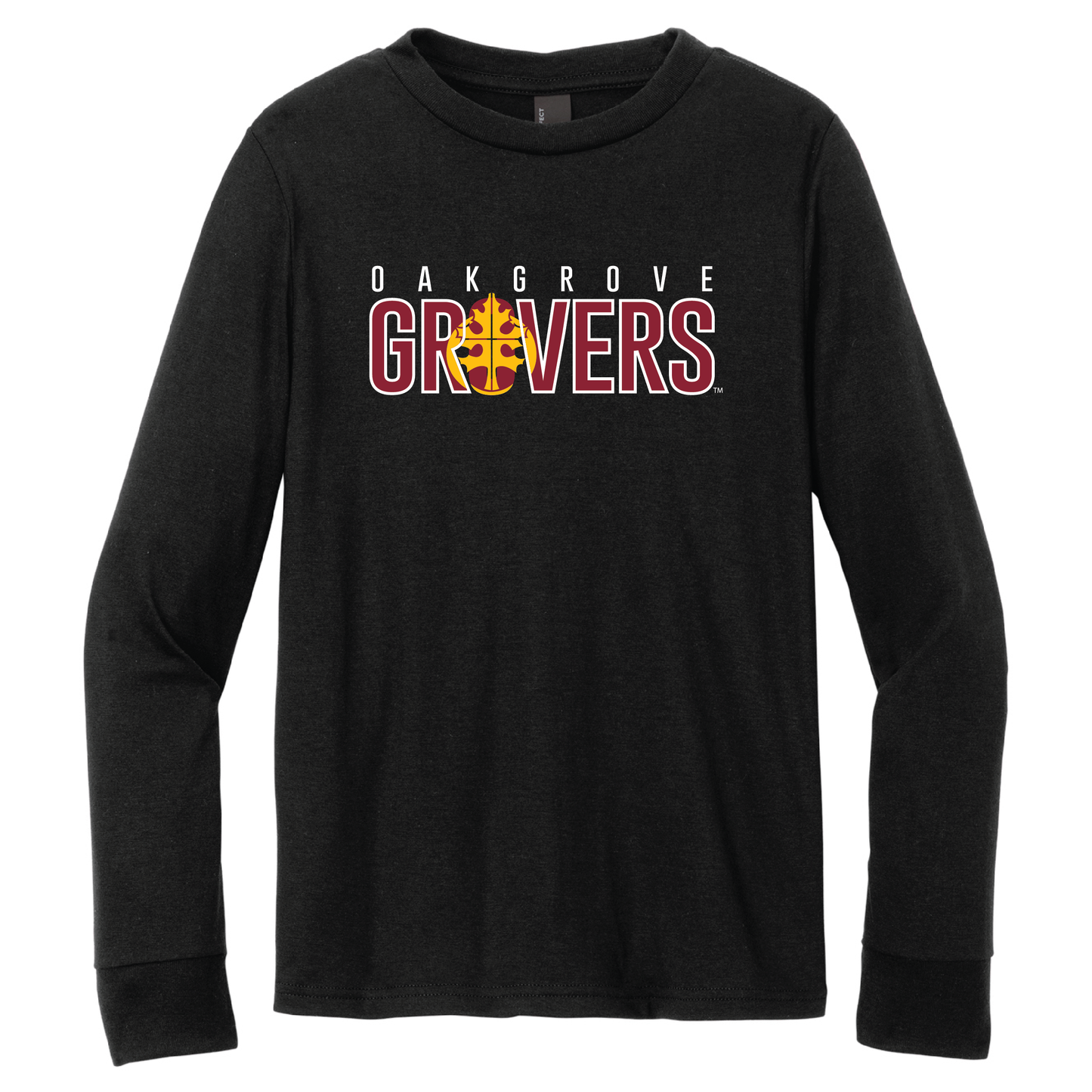Oak Grove Black District® Youth Perfect Tri® Long Sleeve Tee (DT132Y)