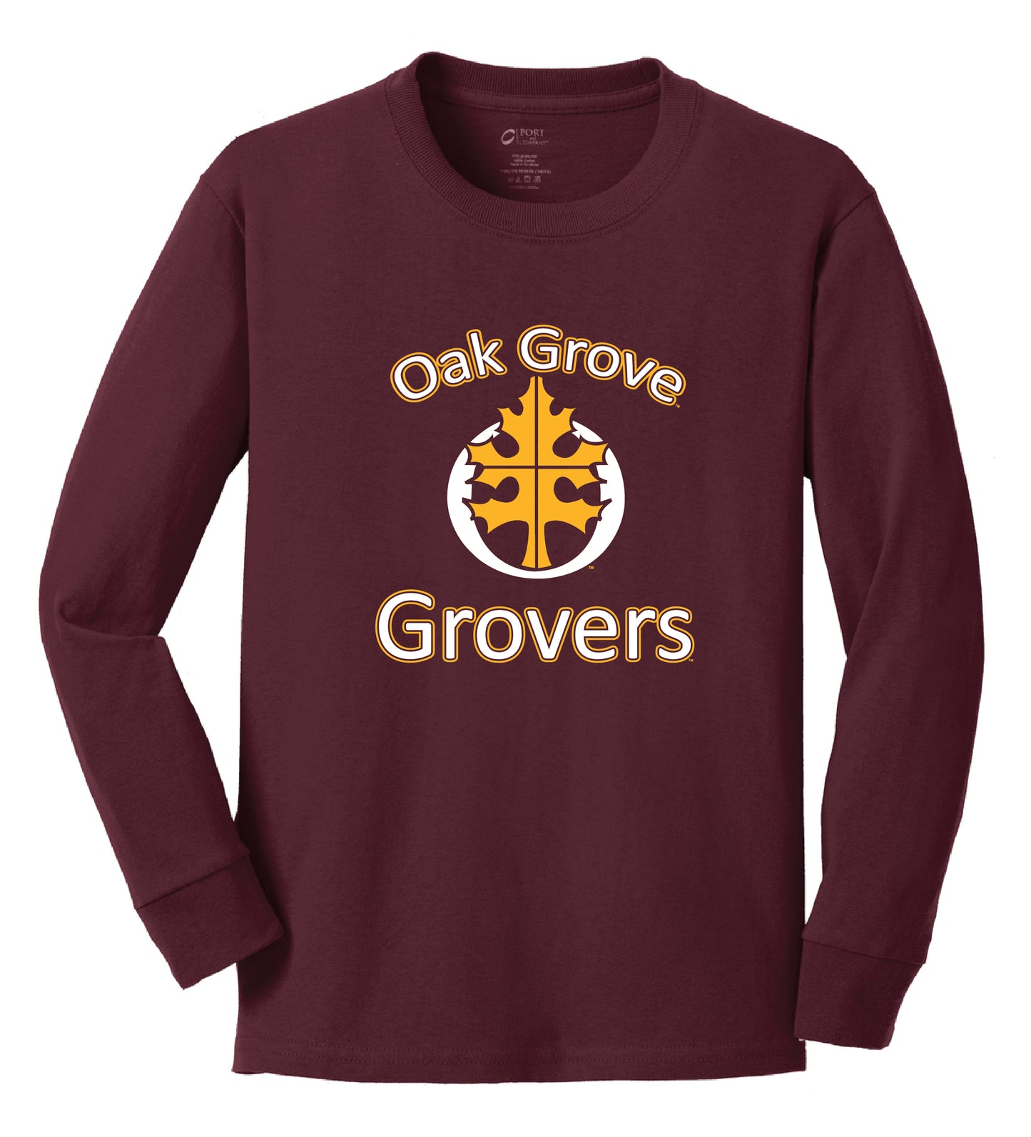 Oak Grove LL Port & Company Marron Youth Tee