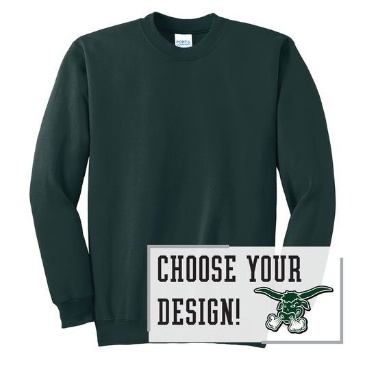Packers Dark Green Port & Co™ Essential Fleece Crewneck Sweatshirt (PC90)