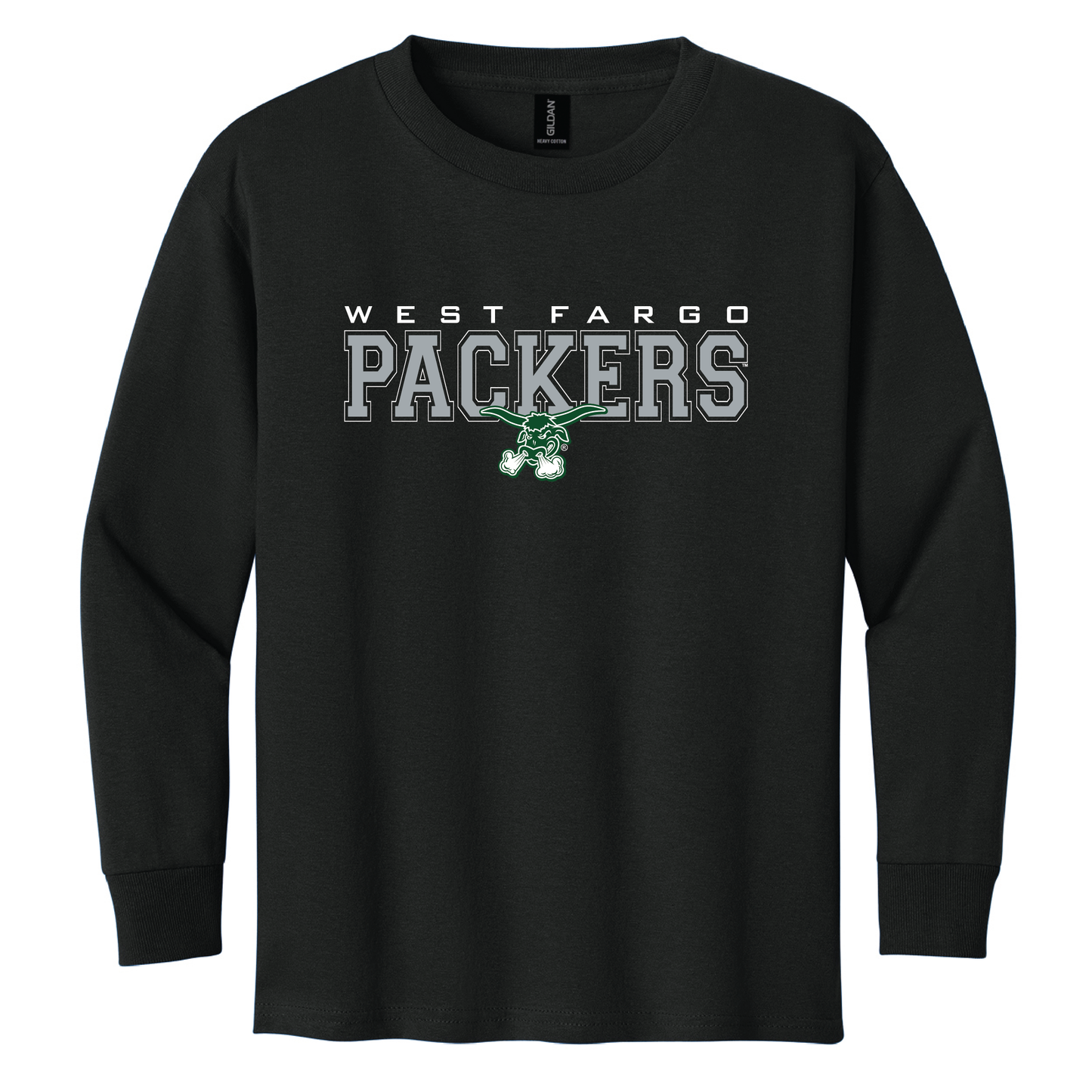 Packers Gildan® Youth 100% Cotton Long Sleeve T-Shirt (5400b)