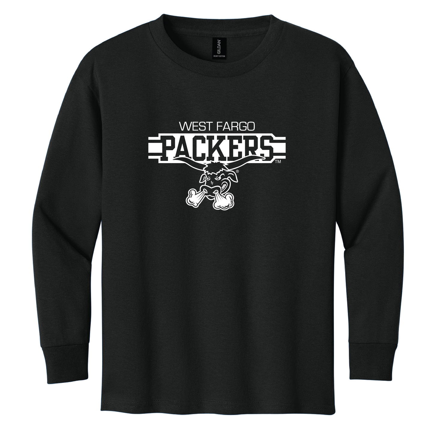 Packers Gildan® Youth 100% Cotton Long Sleeve T-Shirt (5400b)