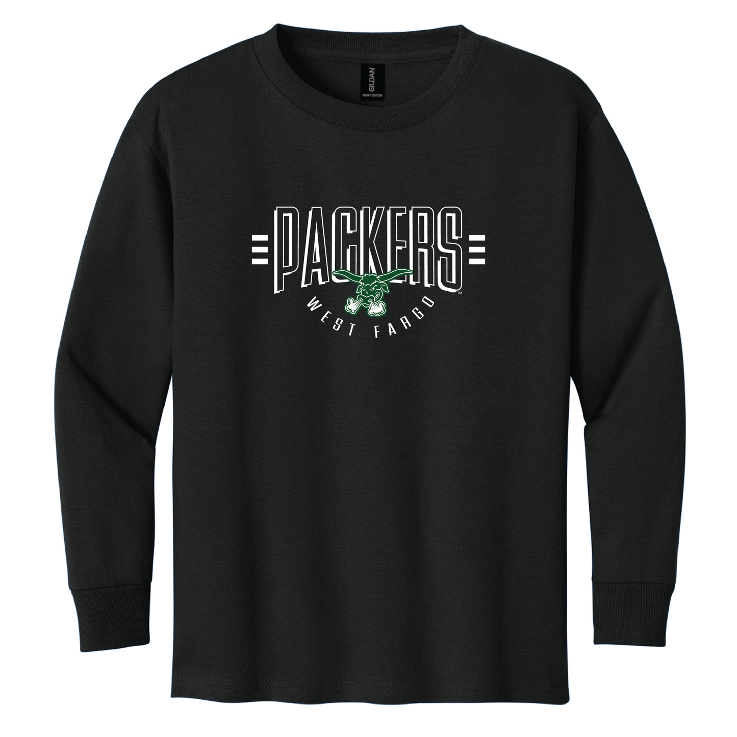 Packers Gildan® Youth 100% Cotton Long Sleeve T-Shirt (5400b)