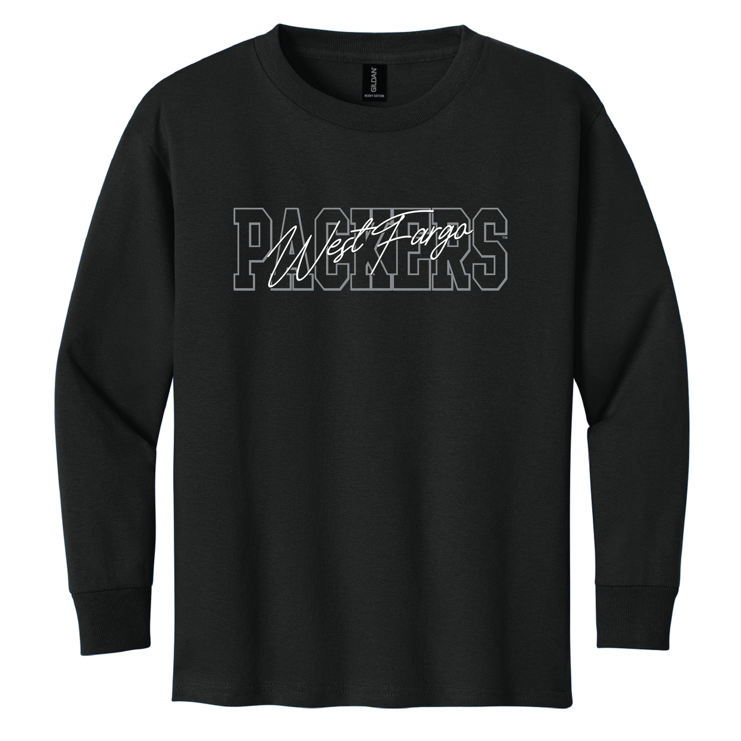 Packers Gildan® Youth 100% Cotton Long Sleeve T-Shirt (5400b)