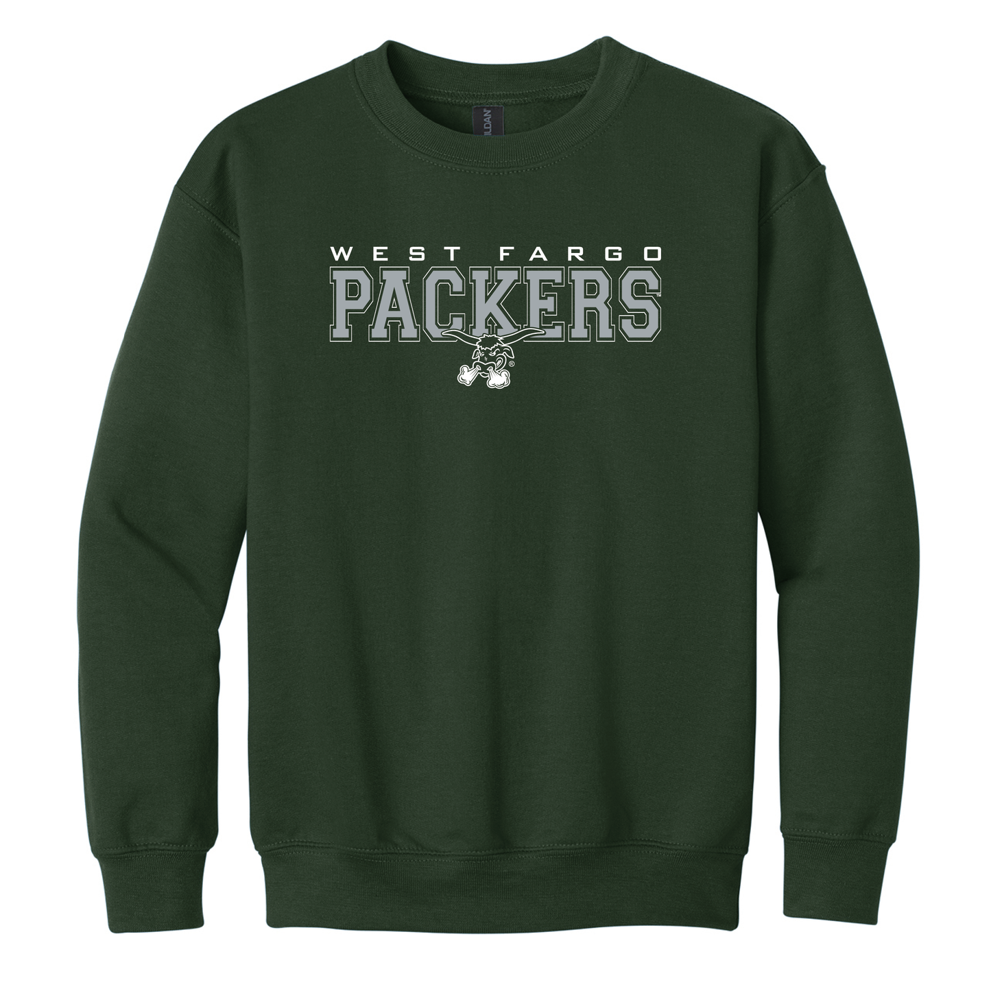 Packers Gildan® Youth Heavy Blend™ Crewneck Sweatshirt (18000B)