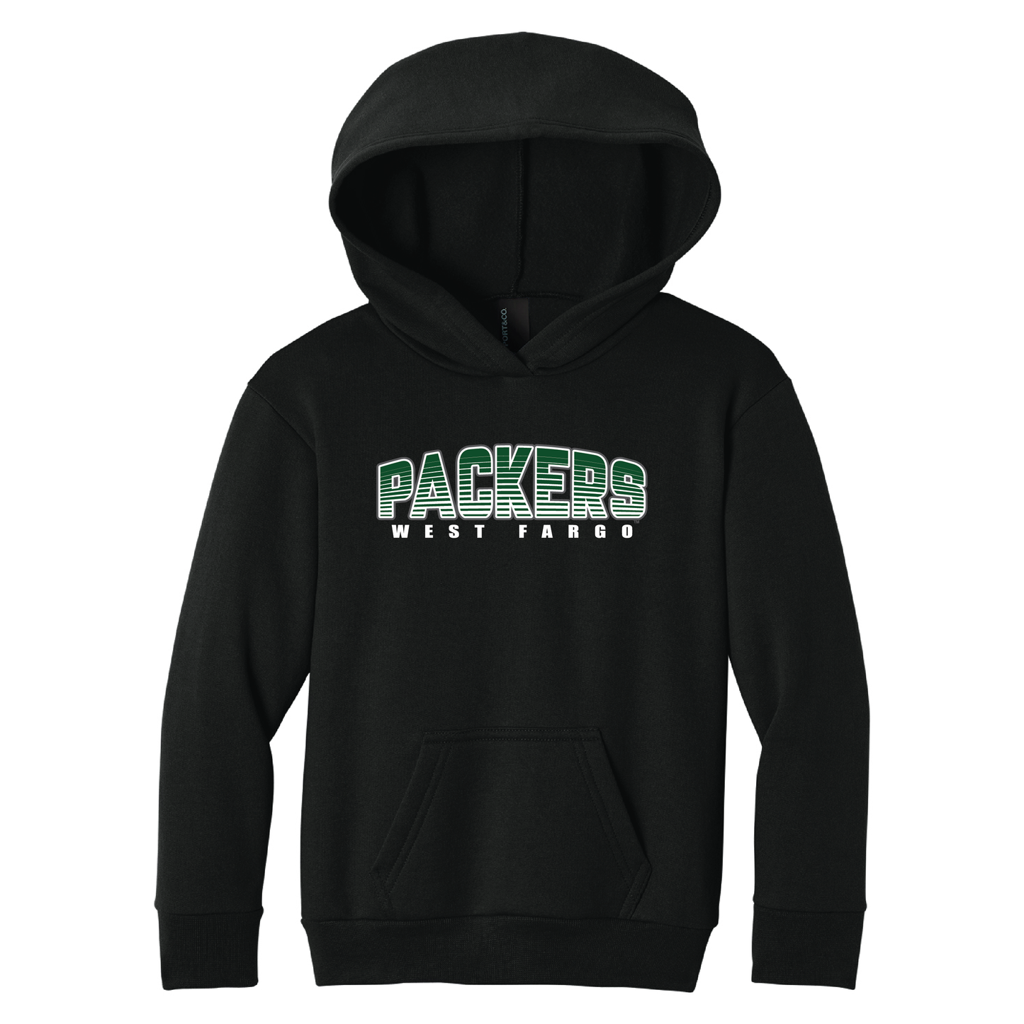 Packers Port & Co™ Youth Pullover Hooded Sweatshirt (PC68YH)