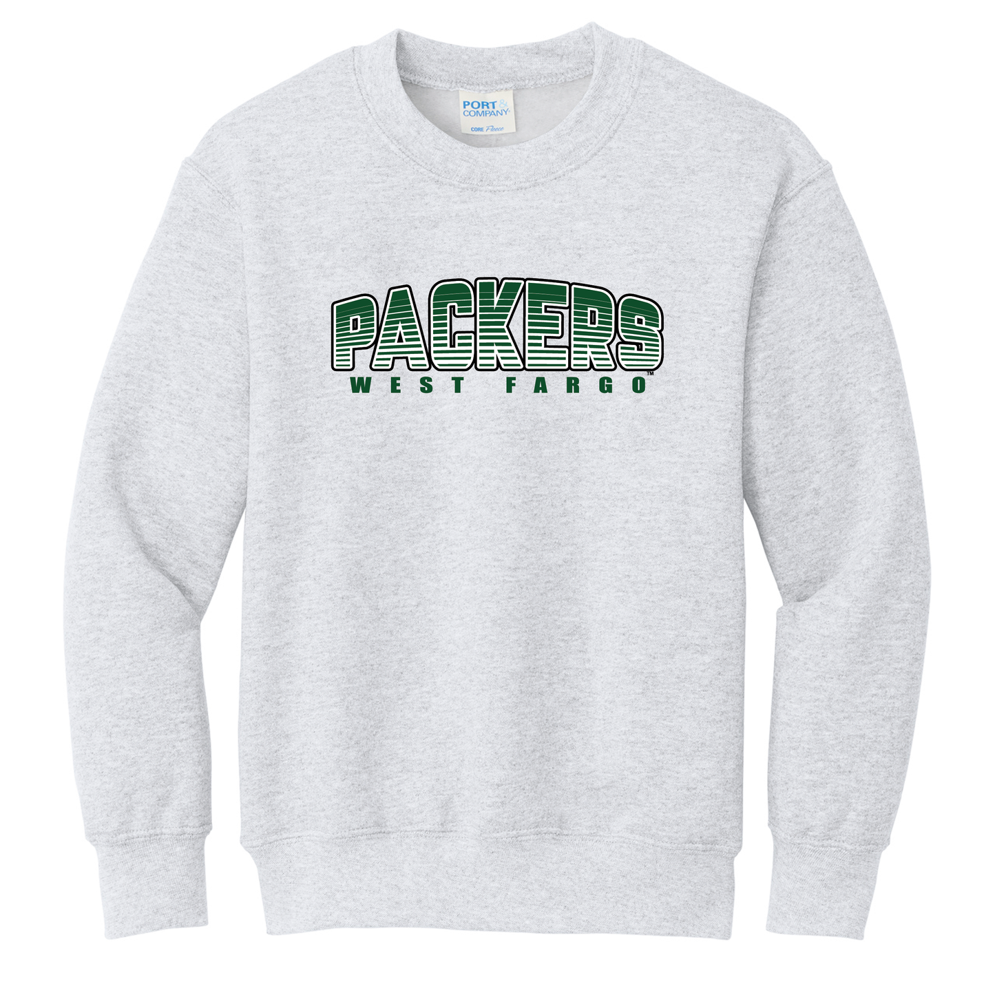 Packers Port & Co™ Youth Core Fleece Crewneck Sweatshirt (PC78Y)