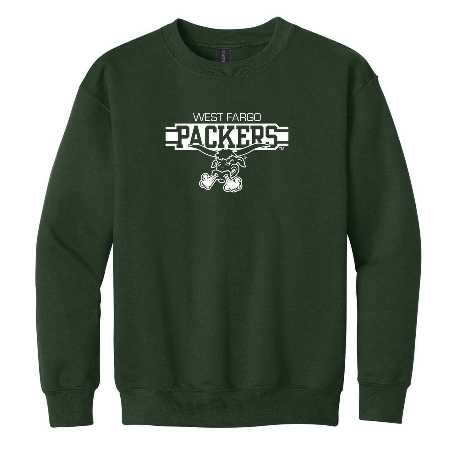Packers Gildan® Youth Heavy Blend™ Crewneck Sweatshirt (18000B)
