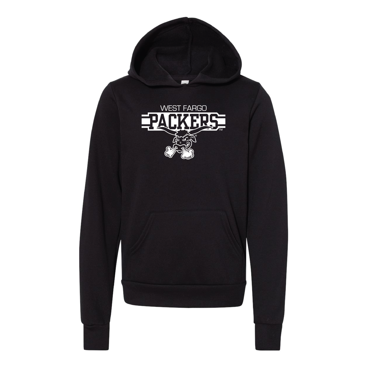 Packers BELLA+CANVAS® Youth Sponge Fleece Hoodie (3719Y)