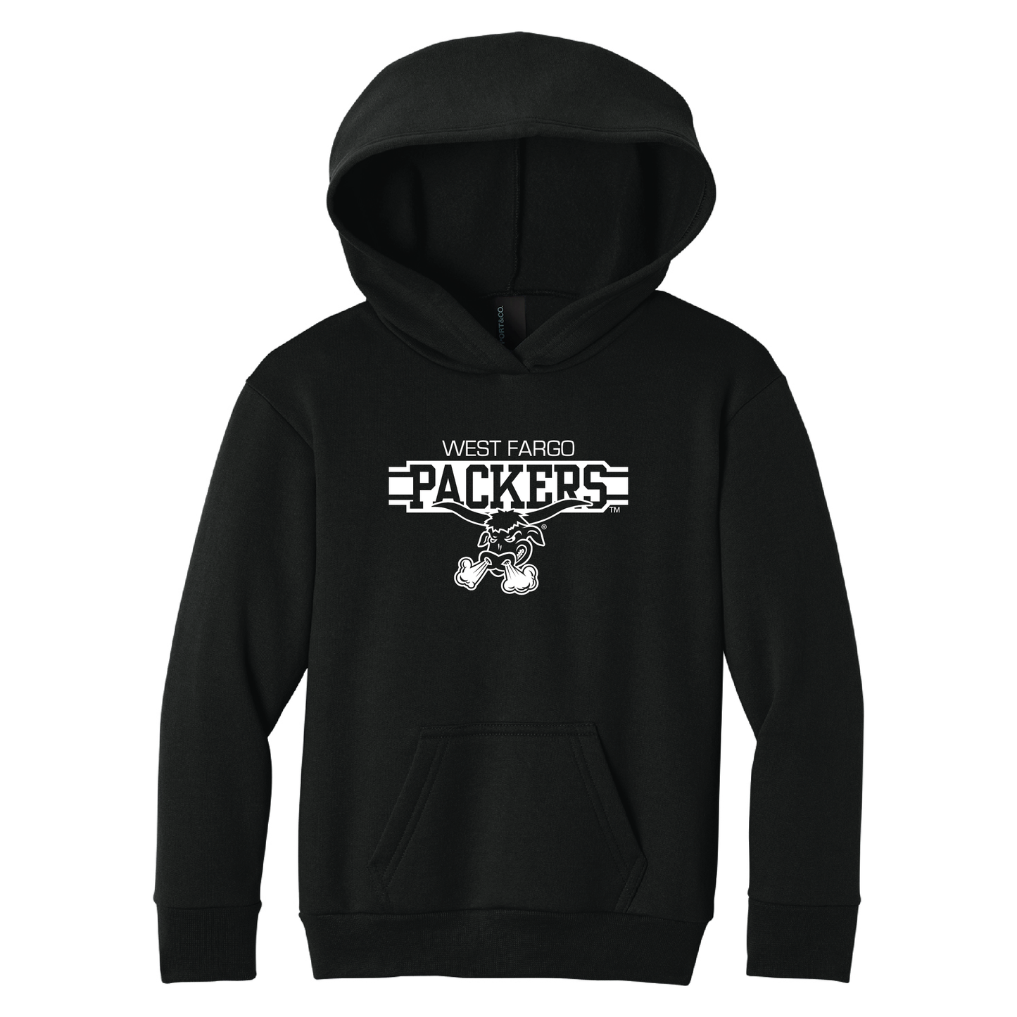 Packers Port & Co™ Youth Pullover Hooded Sweatshirt (PC68YH)