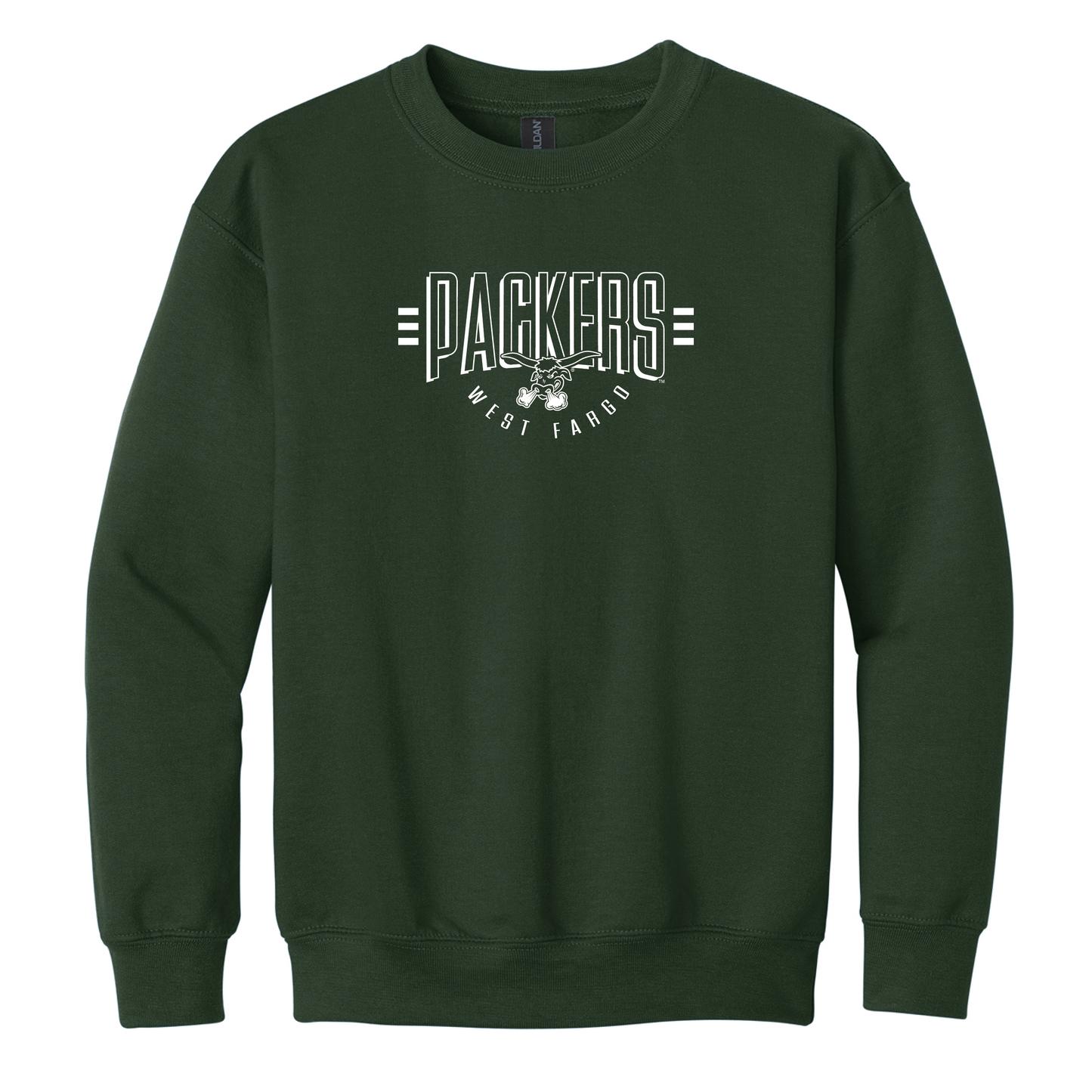 Packers Gildan® Youth Heavy Blend™ Crewneck Sweatshirt (18000B)