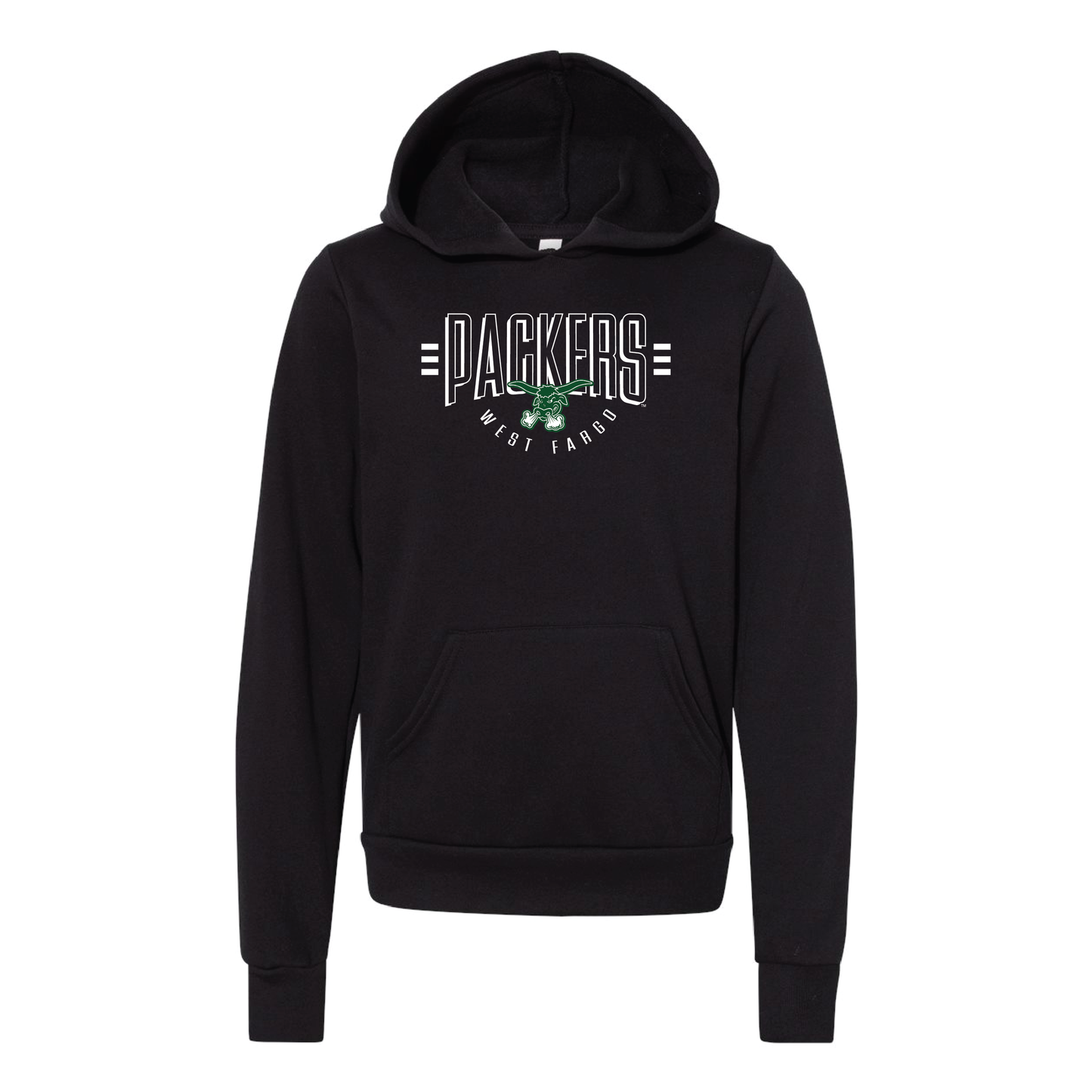 Packers BELLA+CANVAS® Youth Sponge Fleece Hoodie (3719Y)