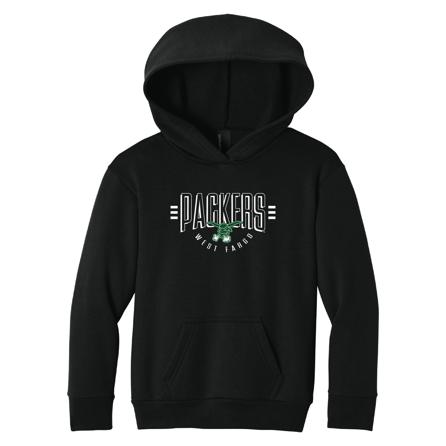 Packers Port & Co™ Youth Pullover Hooded Sweatshirt (PC68YH)