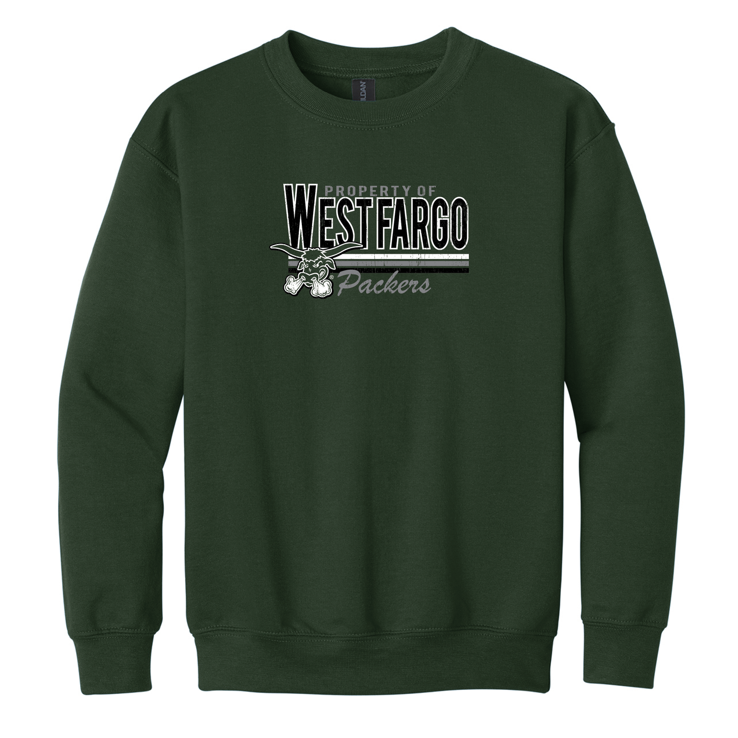 Packers Gildan® Youth Heavy Blend™ Crewneck Sweatshirt (18000B)