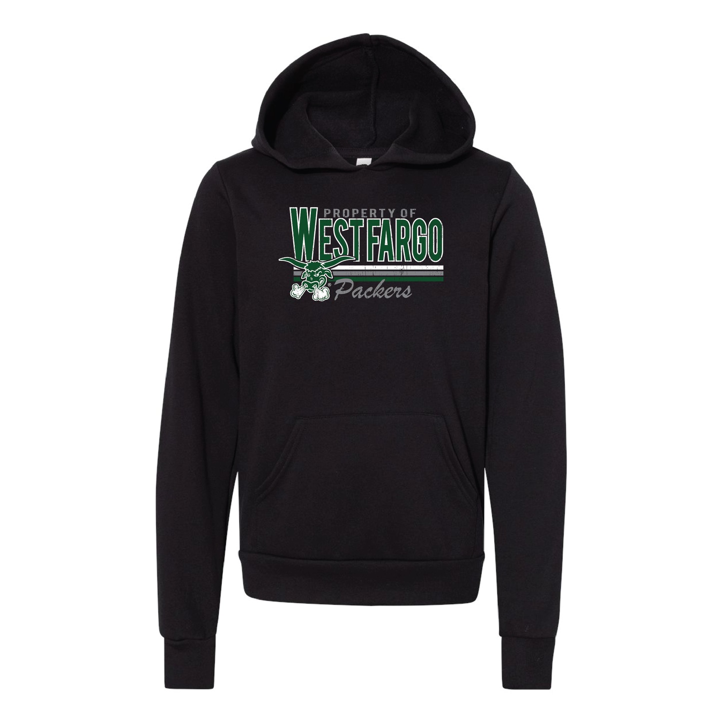 Packers BELLA+CANVAS® Youth Sponge Fleece Hoodie (3719Y)