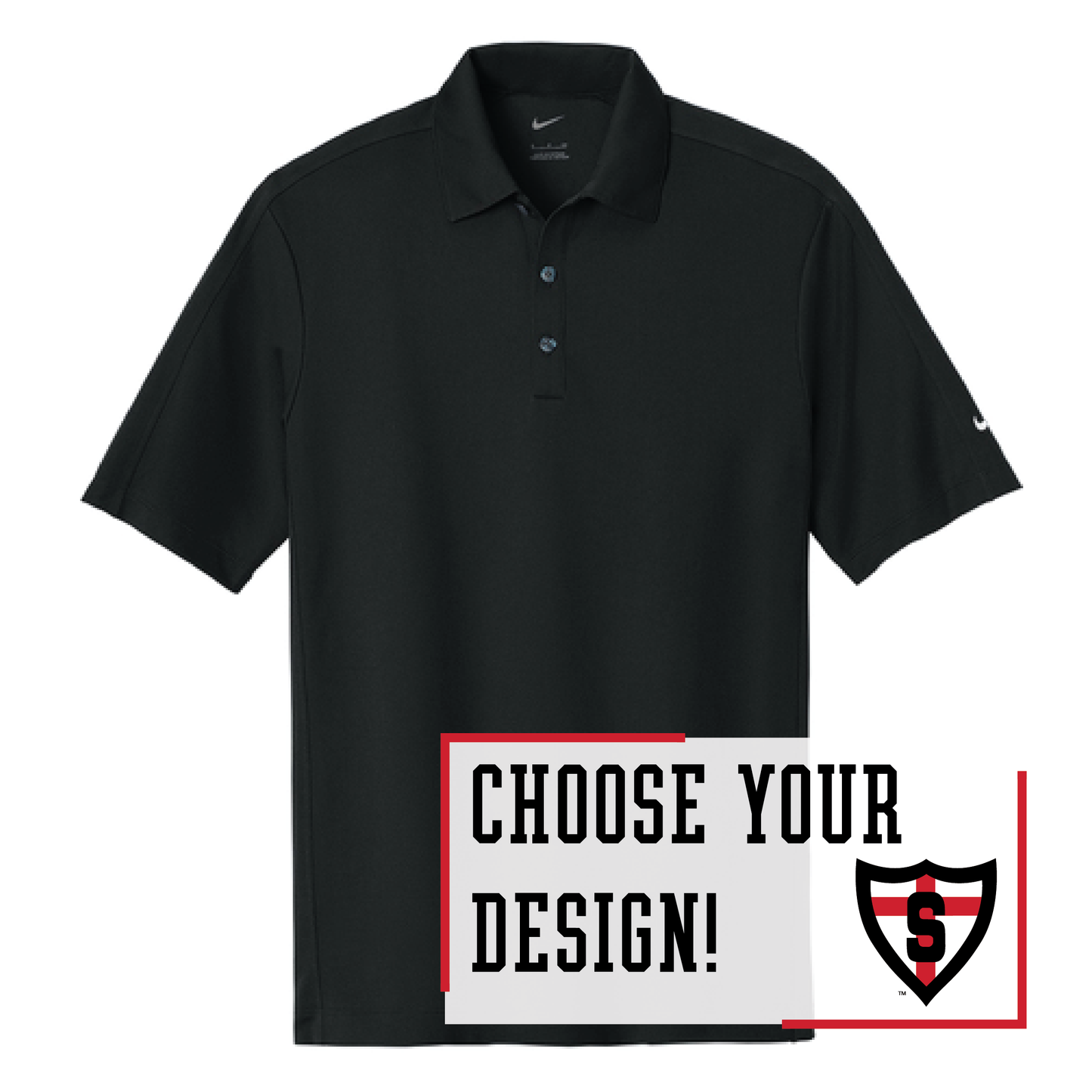 Shanley Black Nike Tech Sport Dri-FIT Polo (266998)