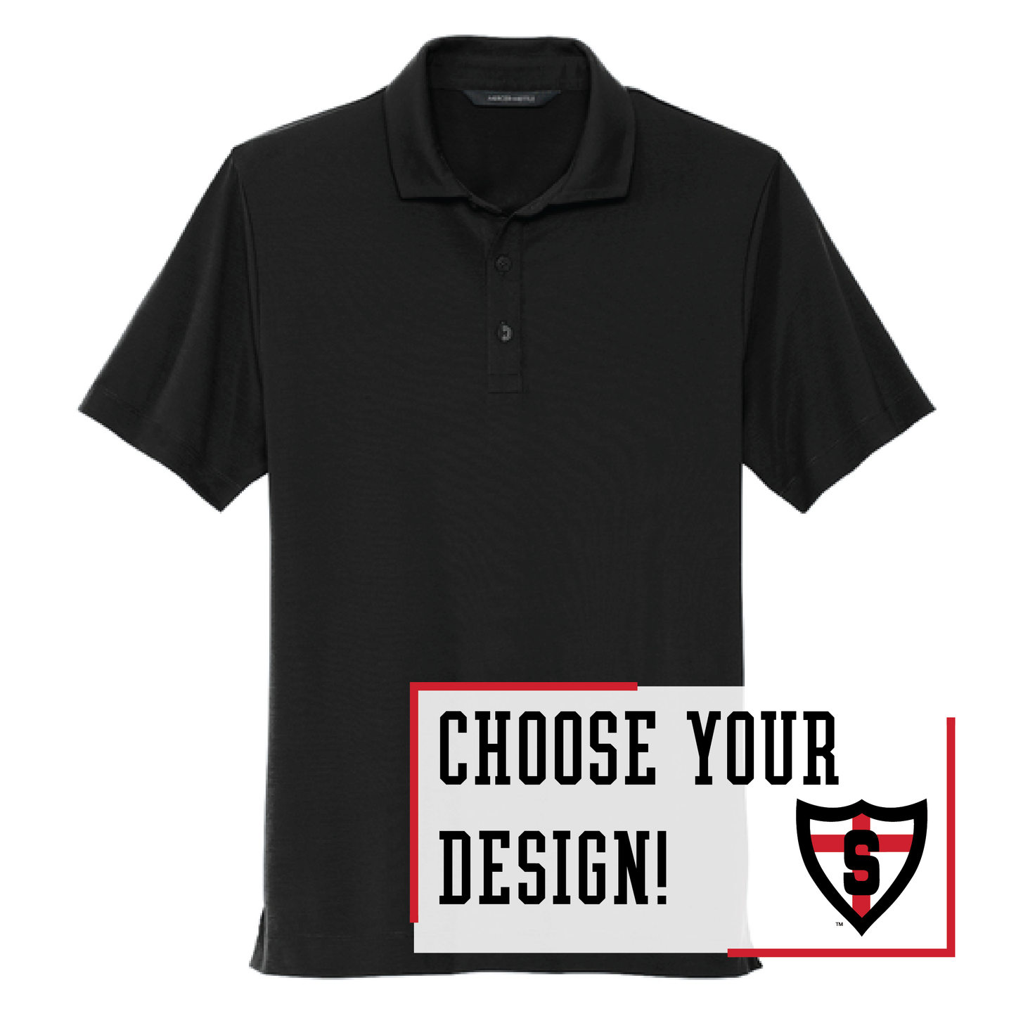Shanley Black Mercer+Mettle® Stretch Jersey Polo (MM1014)