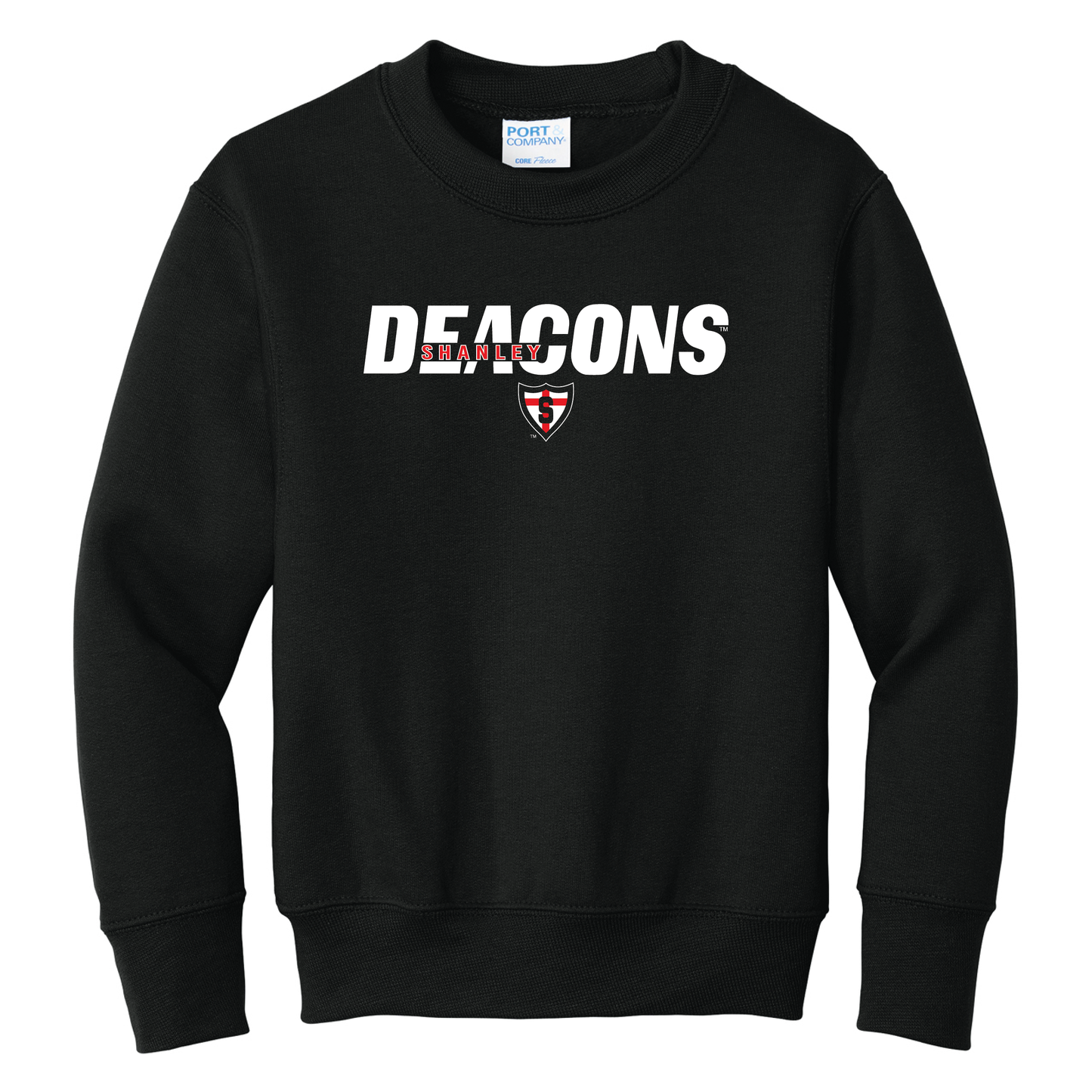 Shanley Port & Co™ Youth Core Fleece Crewneck Sweatshirt (PC78Y)