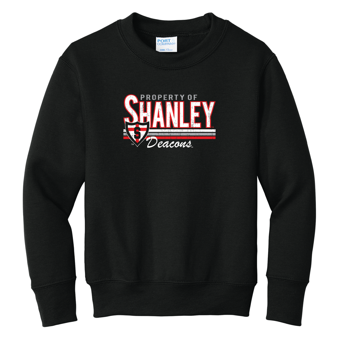 Shanley Port & Co™ Youth Core Fleece Crewneck Sweatshirt (PC78Y)
