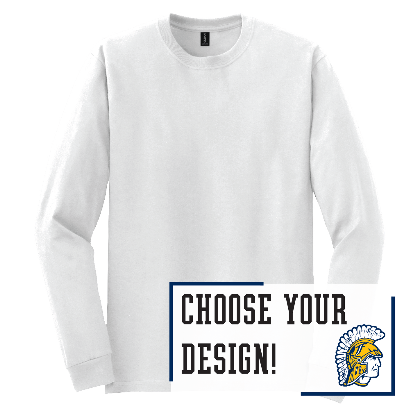 Spartans Gildan® DryBlend® 50 Cotton/50 Poly Long Sleeve T-Shirt (8400)