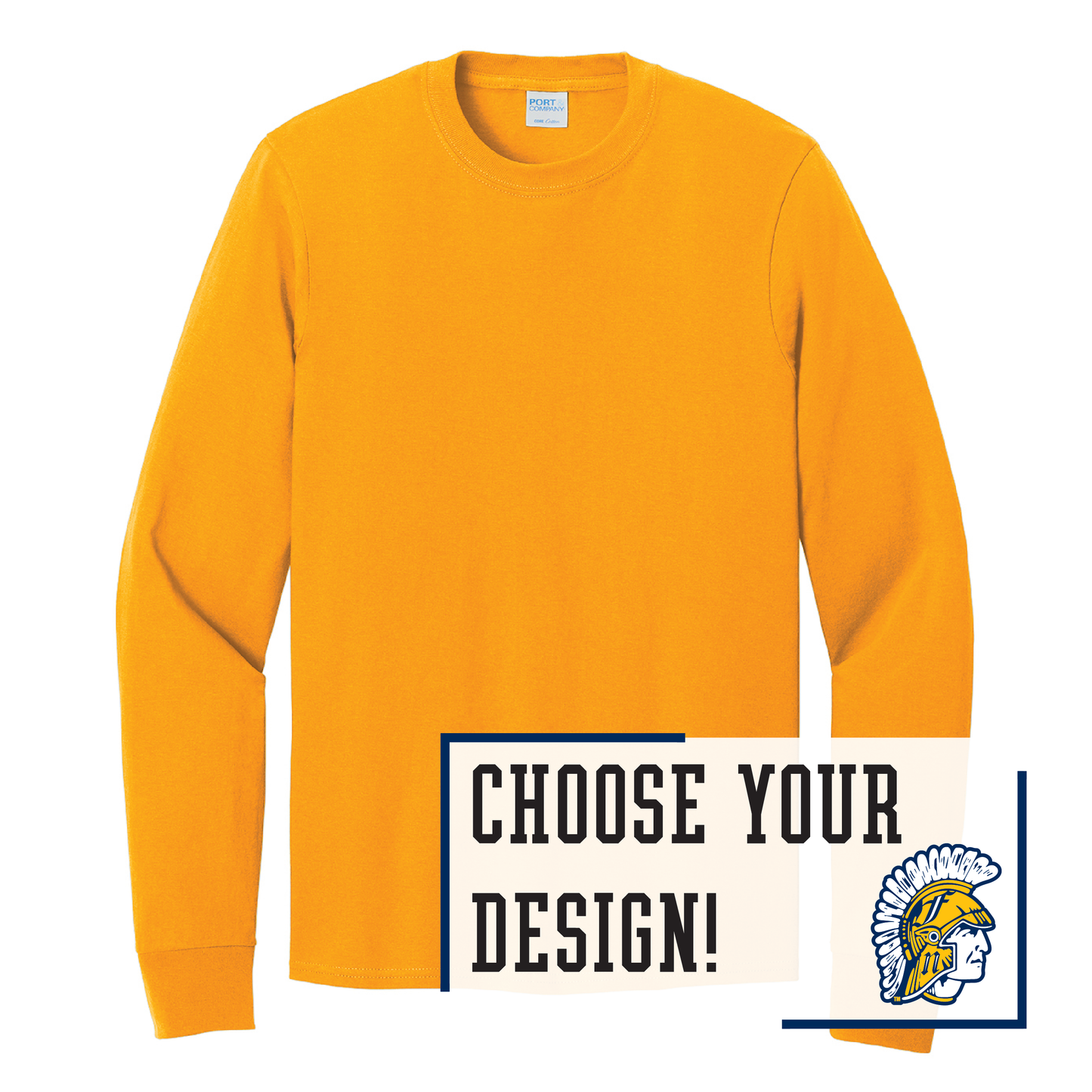 Spartans Port & Co™ Long Sleeve Core Cotton Tee (PC54LS)