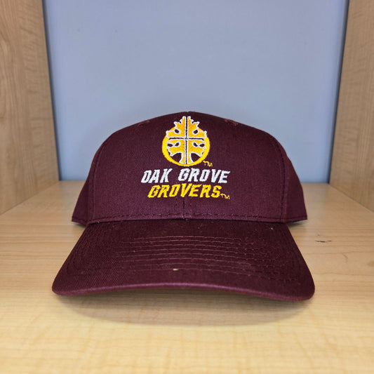 Grovers Maroon Twill Velcro Cap