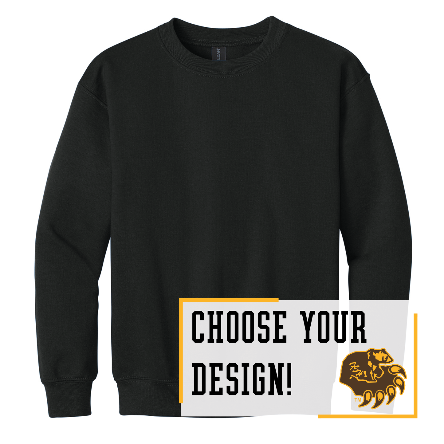 Bruins Gildan® Youth Heavy Blend™ Crewneck Sweatshirt (18000B)