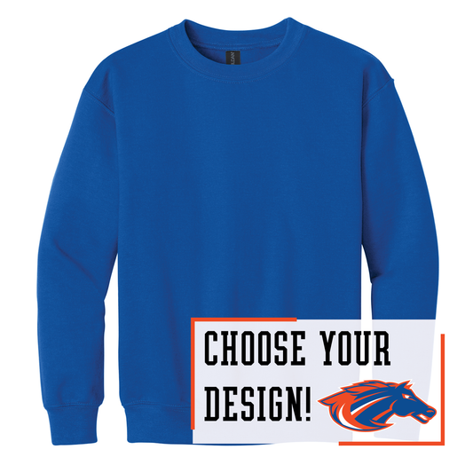 Mustang Gildan® Youth Heavy Blend™ Crewneck Sweatshirt (18000B)