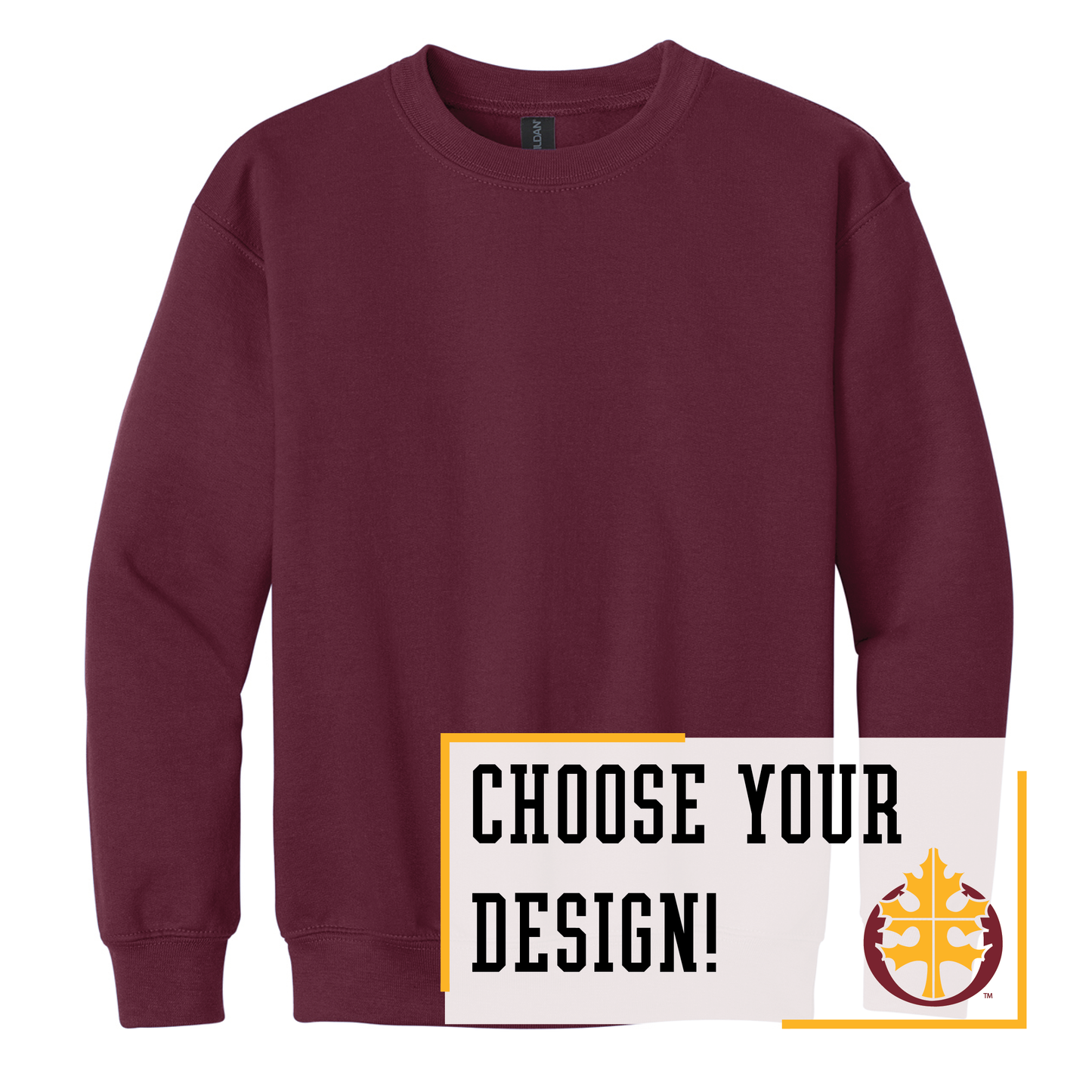 Oak Grove Gildan® Youth Heavy Blend™ Crewneck Sweatshirt (18000B)