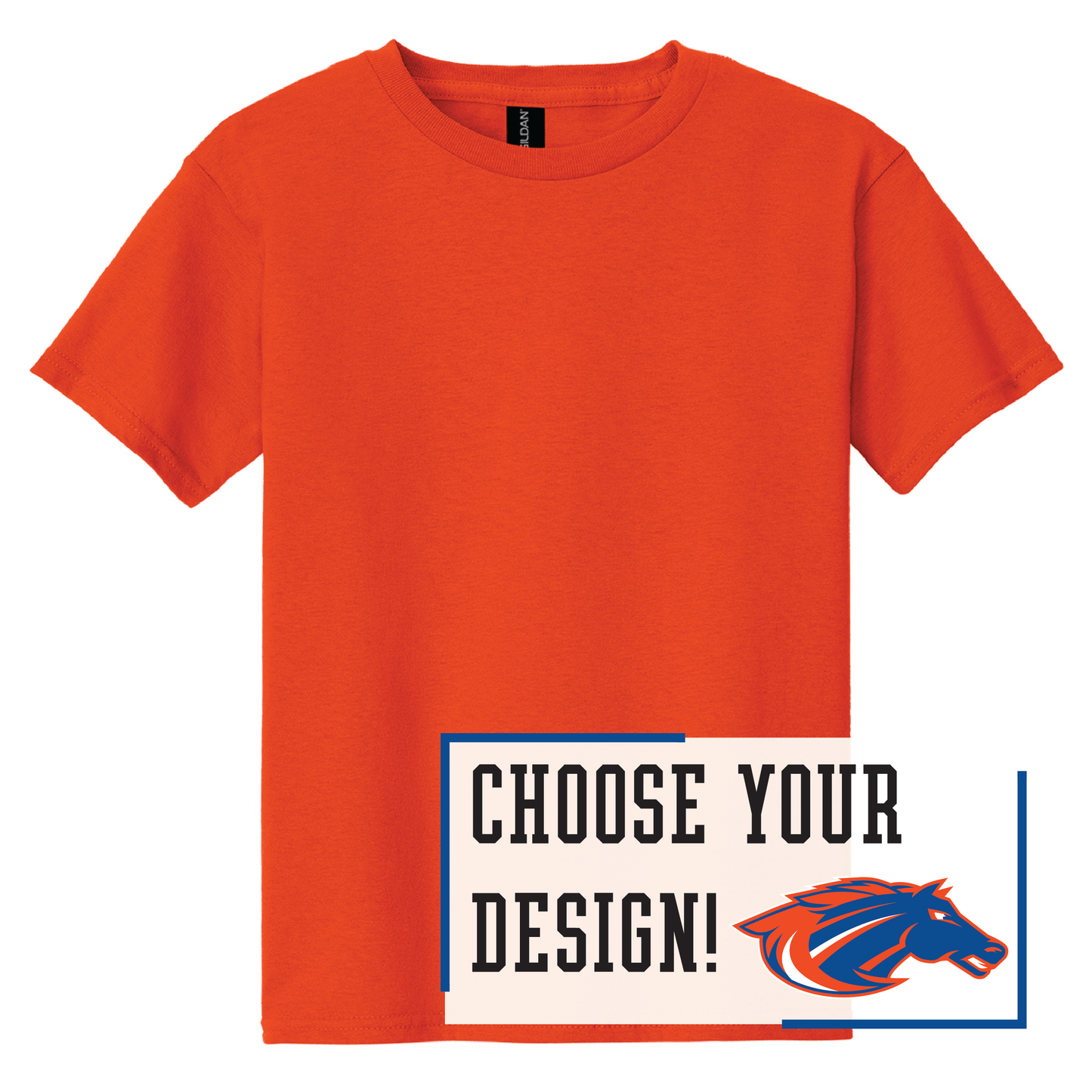 Mustangs Gildan® Youth 100% Cotton T-Shirt (5000b)