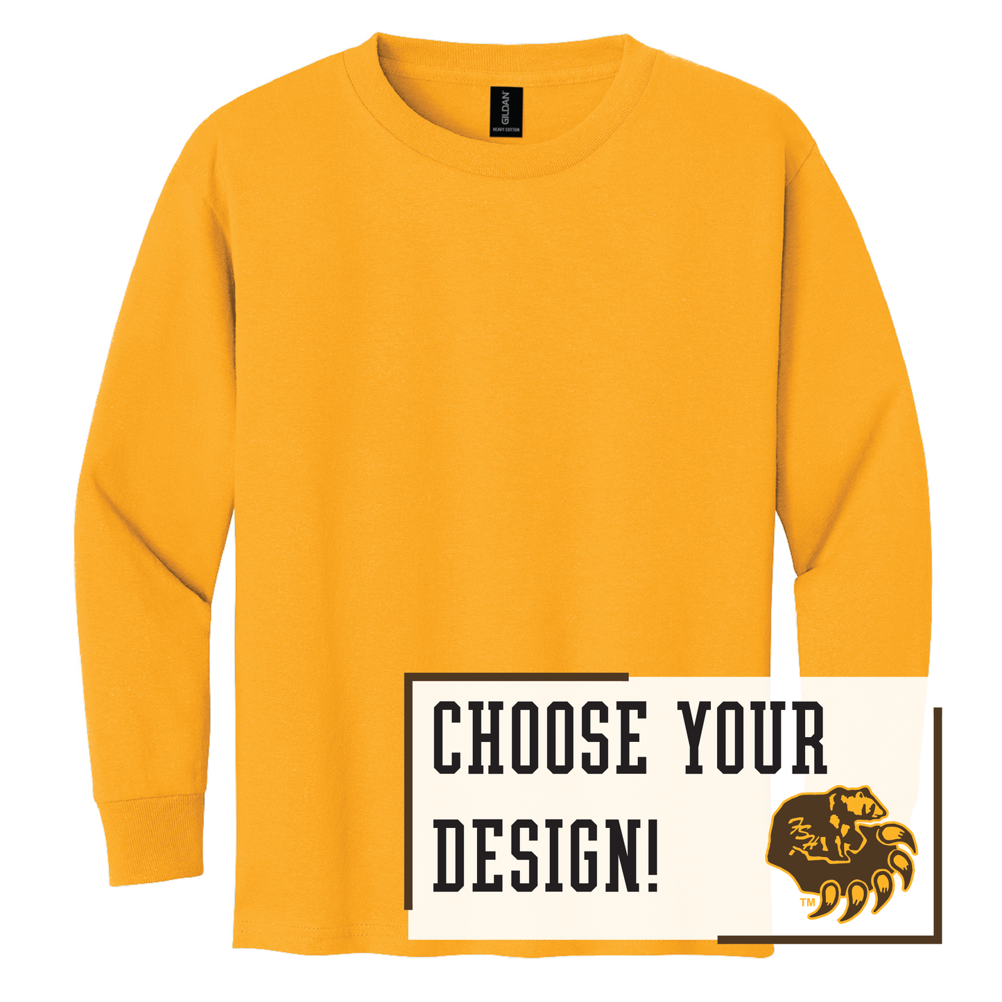 Bruins Gildan® Youth 100% Cotton Long Sleeve T-Shirt (5400b)