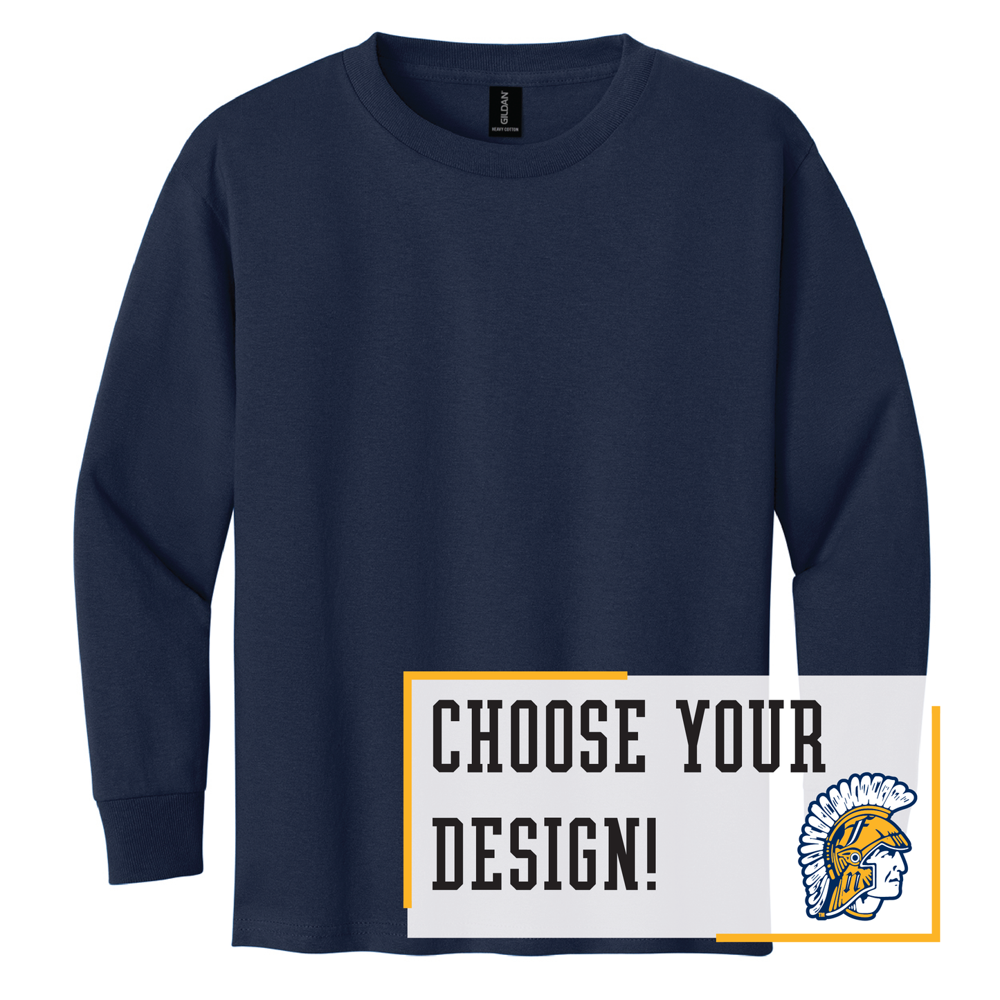 Spartans Gildan® Youth 100% Cotton Long Sleeve T-Shirt (5400b)