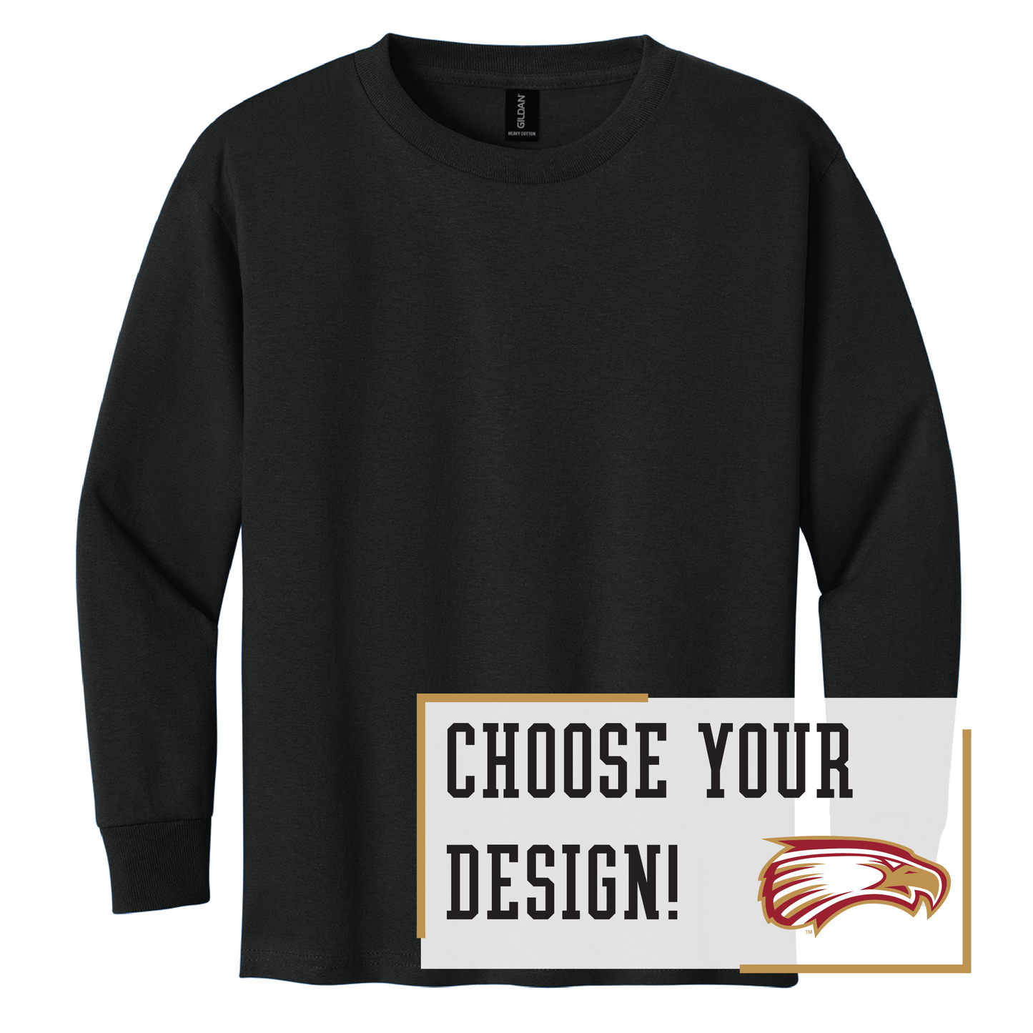 Eagles Gildan® Youth 100% Cotton Long Sleeve T-Shirt (5400b)