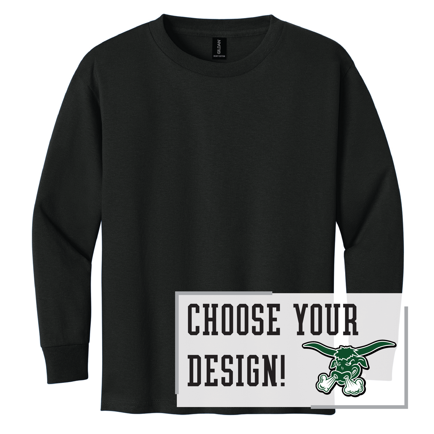 Packers Gildan® Youth 100% Cotton Long Sleeve T-Shirt (5400b)