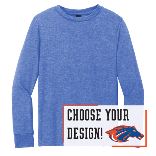 Mustangs District® Youth Perfect Tri® Long Sleeve Tee (DT132Y)