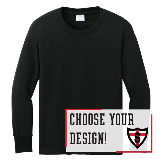Shanley Port & Co™ Youth Long Sleeve Core Cotton Tee (PC54YLS)